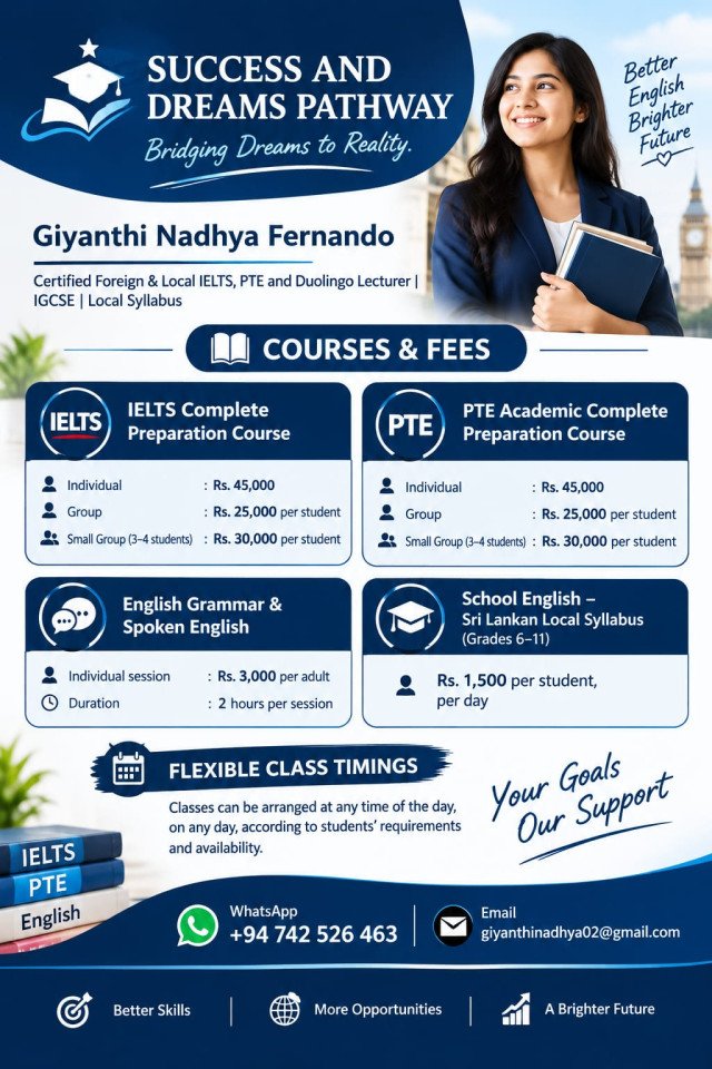 IELTS | PTE | Spoken English | School English